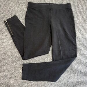 Express Sexy Stretch Women's Medium Black Leggings Ankle Zip Skinny Pants